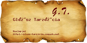 Glósz Tarzícia névjegykártya